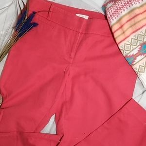 LOFT Modern Fit Coral Cropped Pants